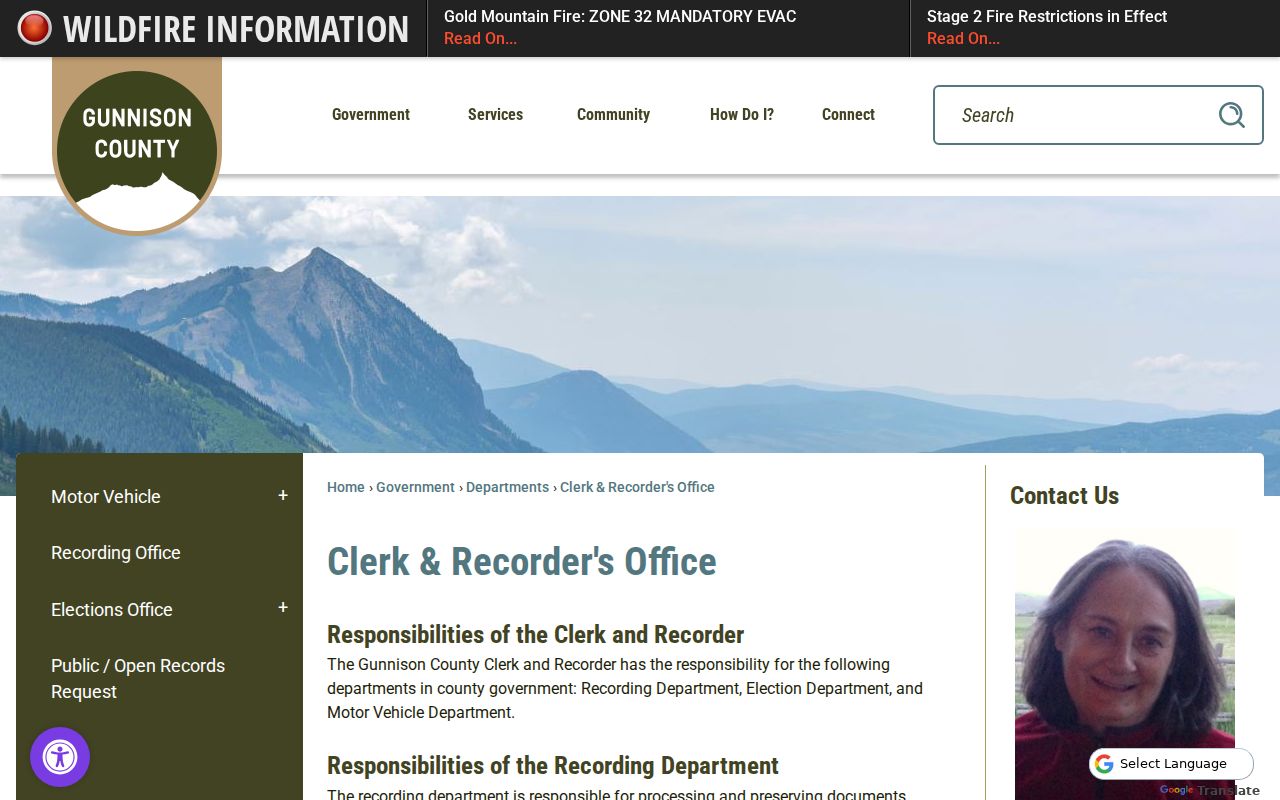 Gunnison County Clerk of Court records split with Clerk and Recorder office