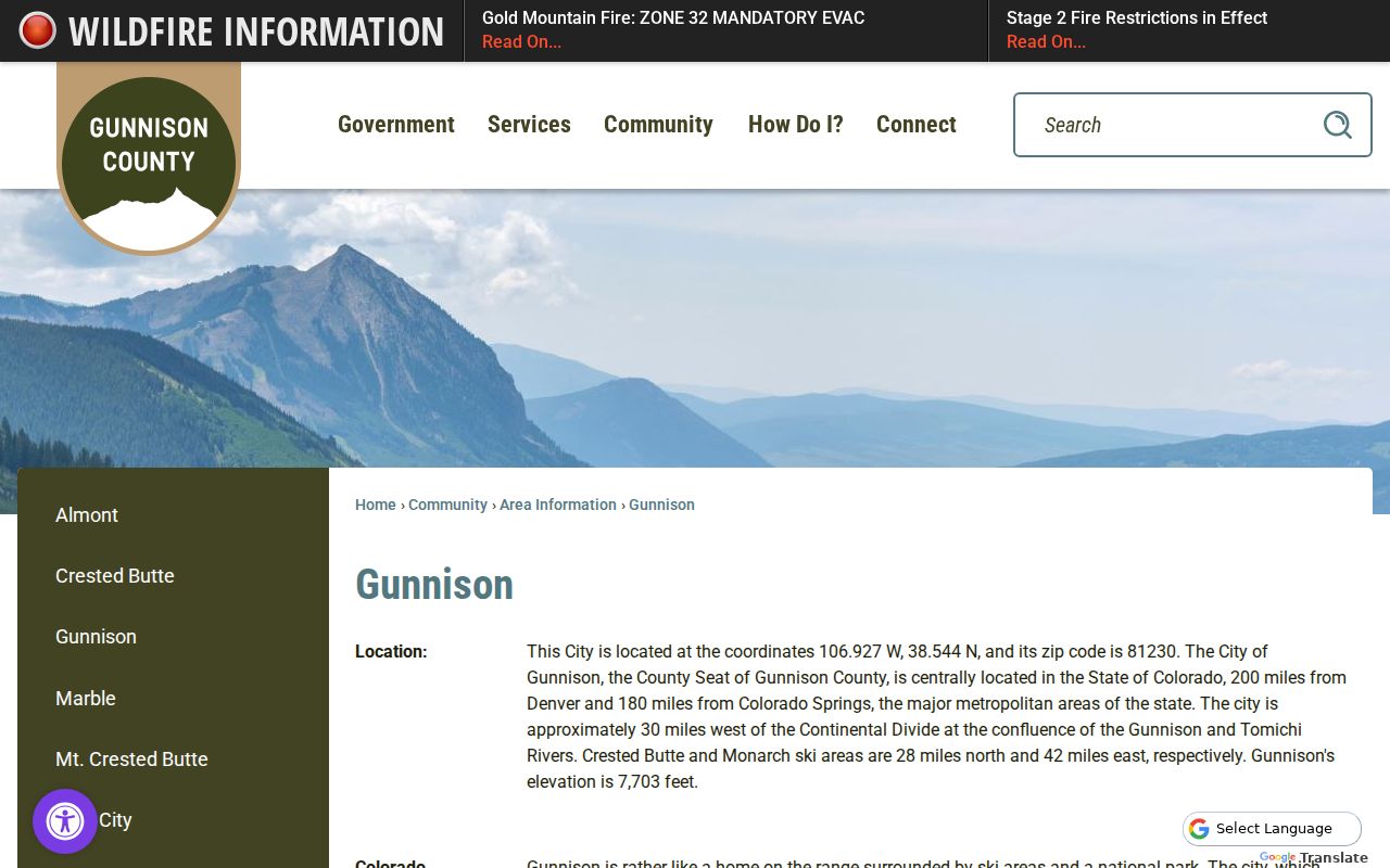 Gunnison County court records local courthouse travel context