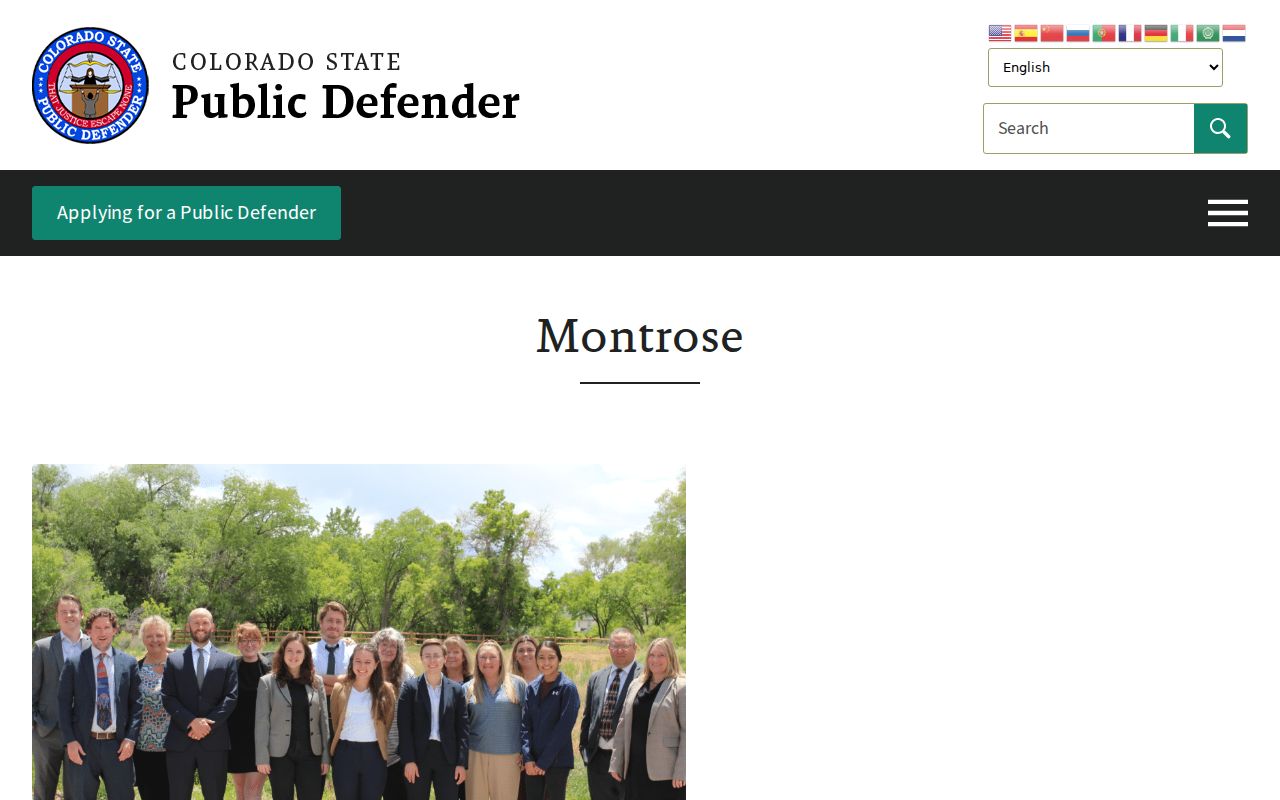 Gunnison County court records public defender office information