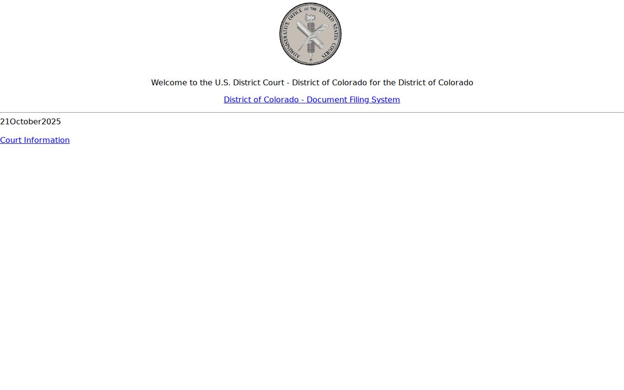 Gunnison County warrant records federal court CM ECF source