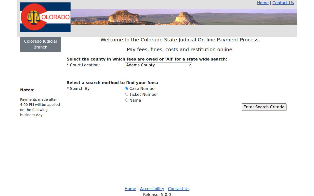 Gunnison County warrant records online payment portal